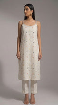 Ivory Floral Top With Braided Straps