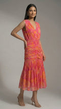 Pink Printed Long Dress