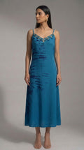 Blue Tie & dye Handwork Dress
