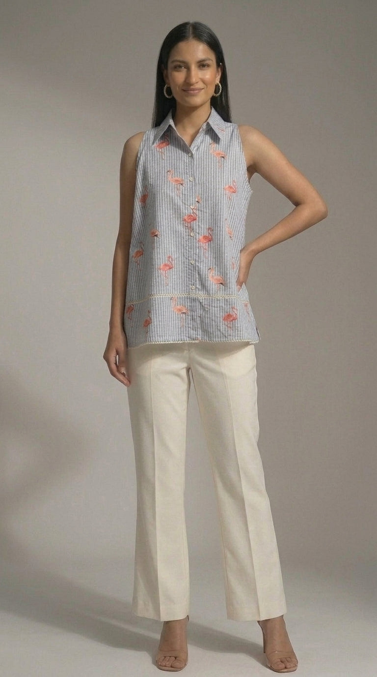 Flamingo Printed Top