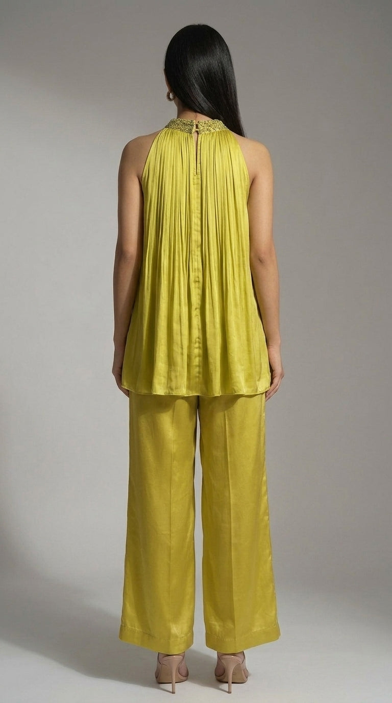 Lime Green Satin Set