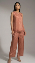 Powder Pink Cutwork Kurti & Pants